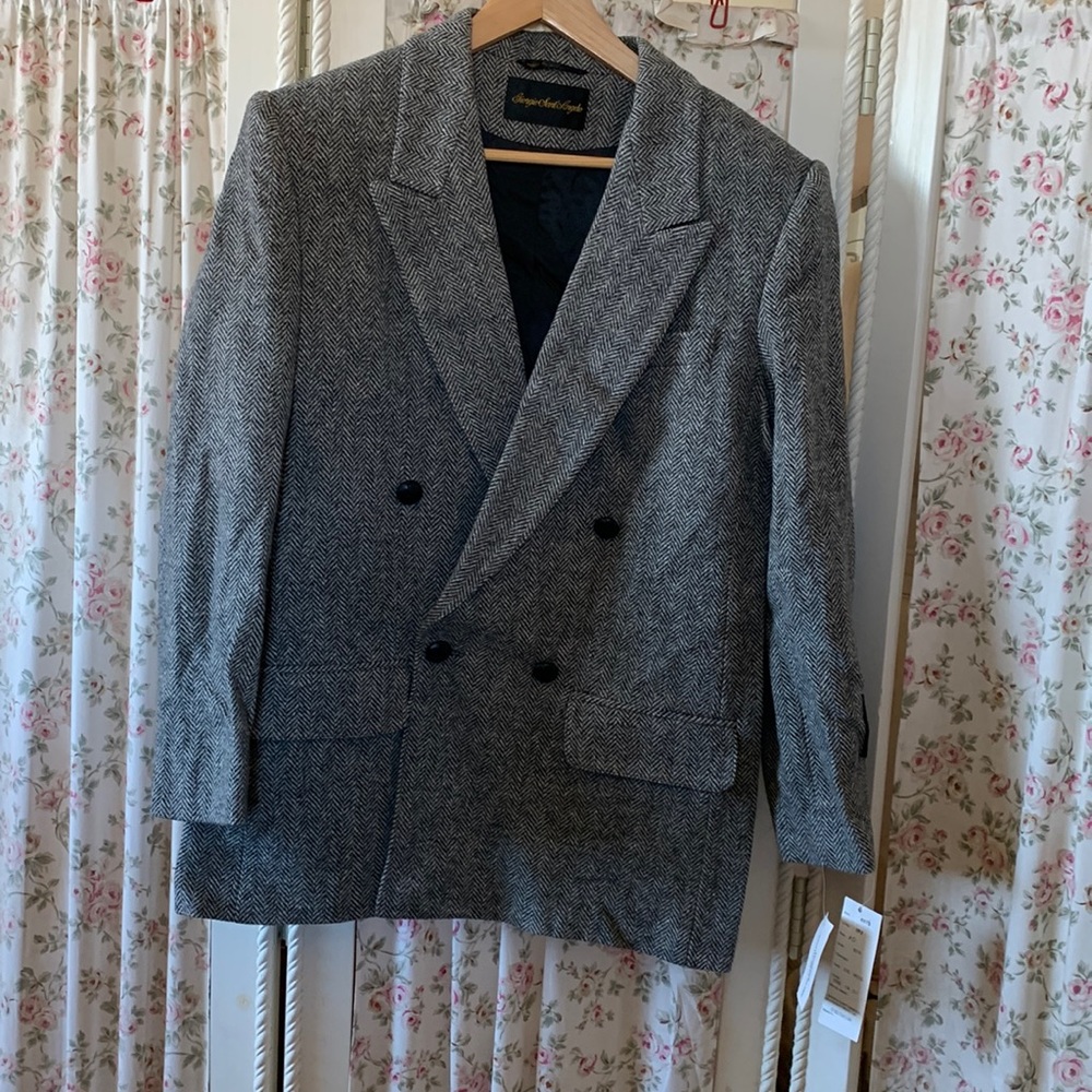 Giorgio Sant’ Angelo double breasted tweed blazer. Sz10